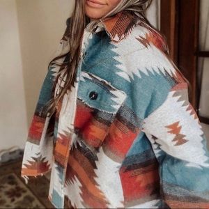 New Yellowstone Flannel Aztec Jacket Coat